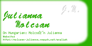 julianna molcsan business card